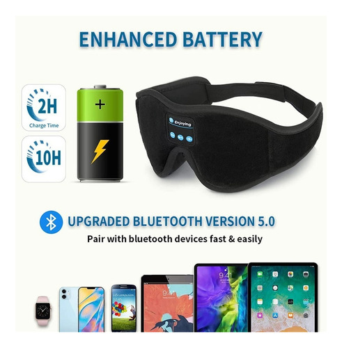 Máscara For Dormir Con Auriculares Bluetooth 5.0