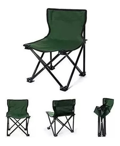 Silla Para Camping  Lona Camuflada + Bolso