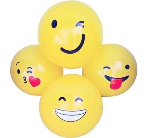Pelotas De Goma Emoji Emoticones X 10 Unidades N6