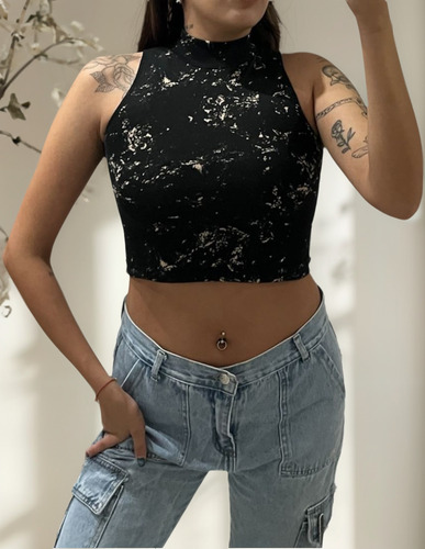 Top Musculosa Cuello Polera Mujer Nueva Temp