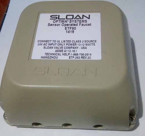 Conjunto De Módulo De Control Sloan Etf80 - 922409261 Ofta