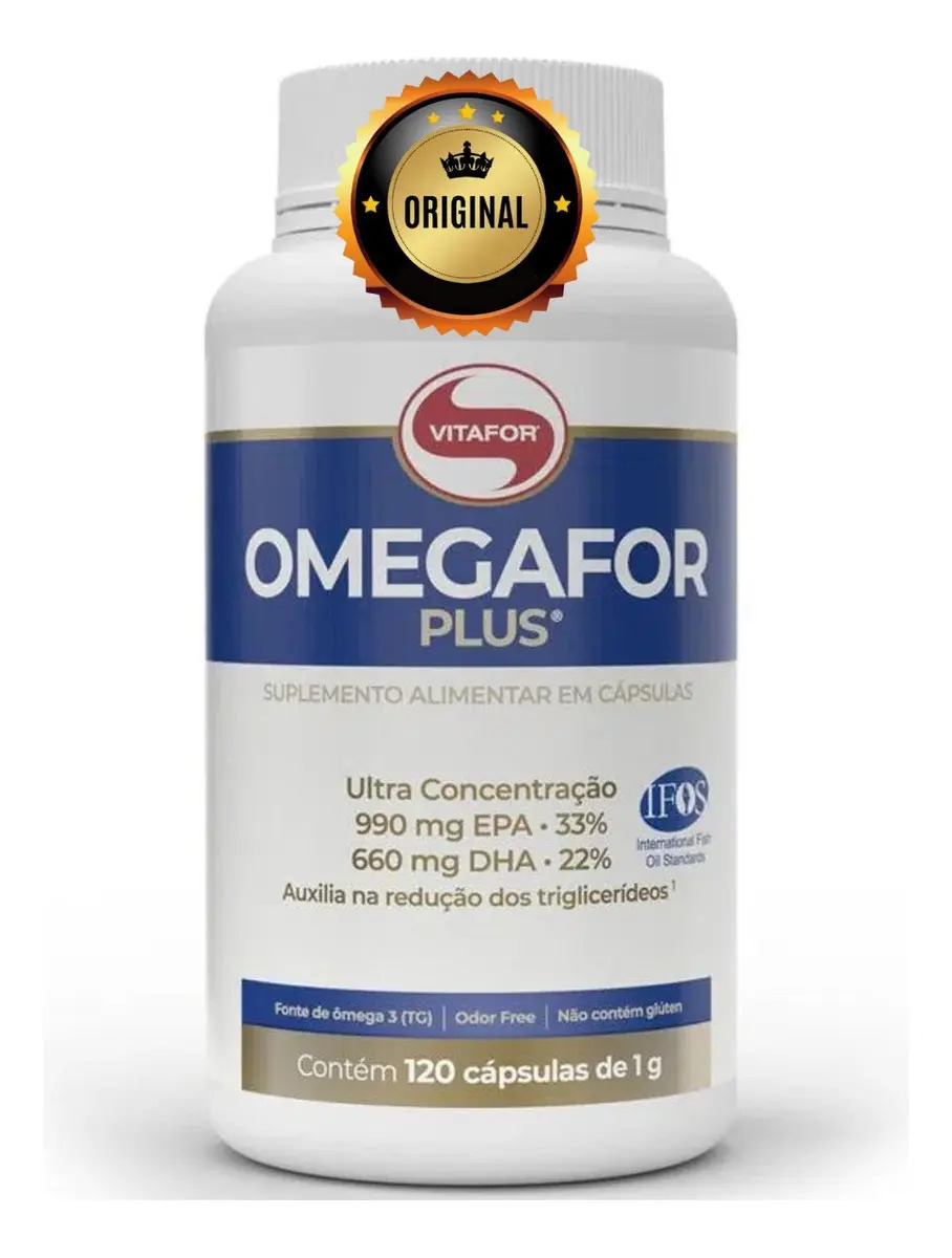 Omegafor Plus Epa Dha 120 Capsulas Ômega 3 Vitafor Sabor Sem Sabor