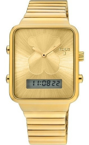 Reloj Tous Digital I-bear De Acero Ip Dorado