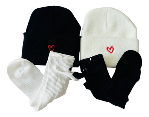 Calcetas Con Imán Gorro Dúo Para Parejas Amigos Unitalla