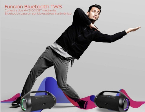 Imagen 3 de 5 de Parlante Aiwa Aws1000bt Bluetooth 90w Rms Boombox