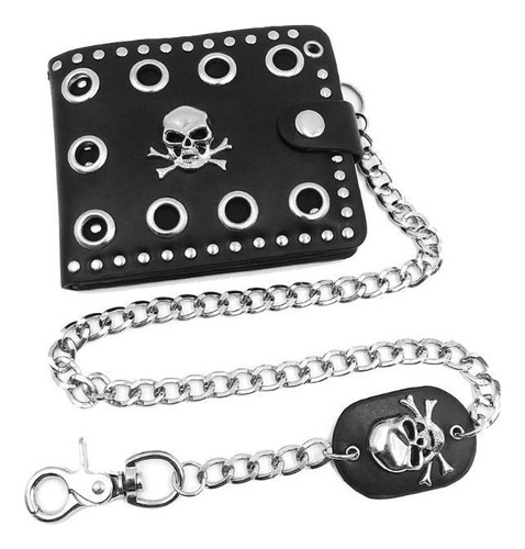 Carteras De Embrague De Cuero Cool Punk Gótico Western Skull