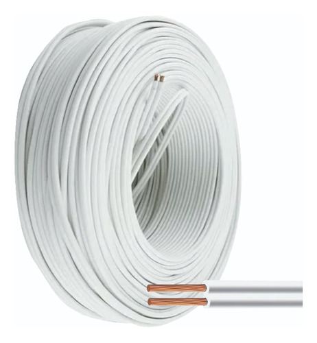 Cable Paralelo Bipolar 2x1,5mm Por Rollo 100 Metros Blanco