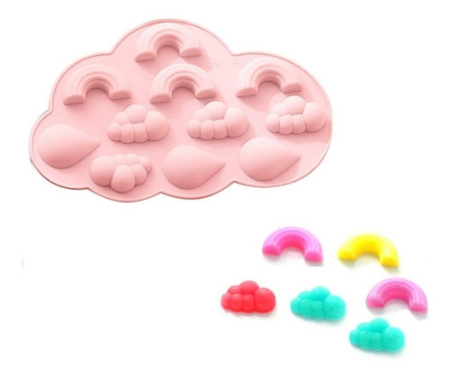 Moldes De Silicona Molde Arcoiris Molde Silicona Nube Gotas