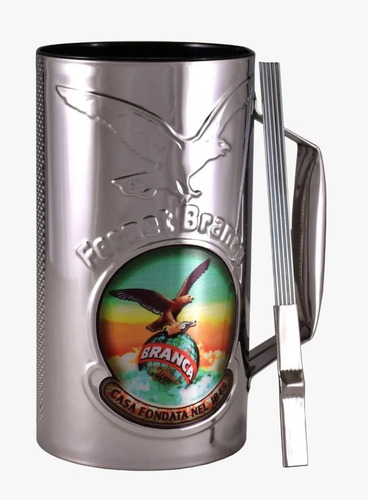 Vaso Guiro Fernet Branca Oficial Con Raspador Y Caja 3/4 Lts