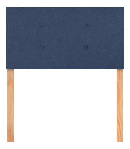 Cabecera Individual Dotico Con Botones Altura Ajustable Color Azul Marino