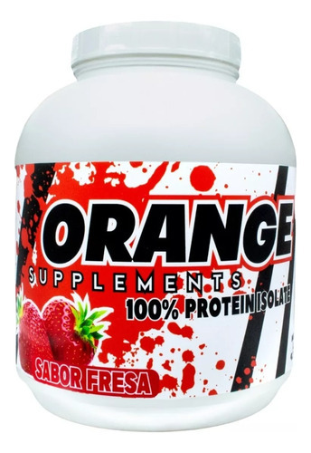 Proteina 100% Whey Isolatada Orange Supplements 2.2 Kg Sabor Fresa