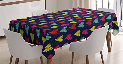 Ambesonne Valentine's Day Tablecloth, Románticos Ulagb