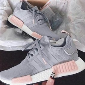 adidas gris y rosa