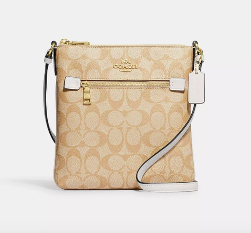 Bolsa Coach. Mini Rowan File Beige/crema. 100% Original