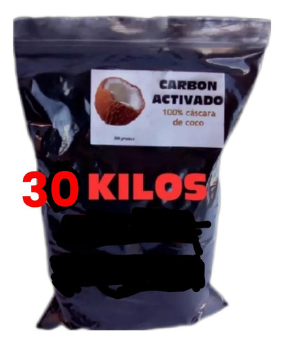 Carbon Activado De Cascara De Coco 30 Kilos