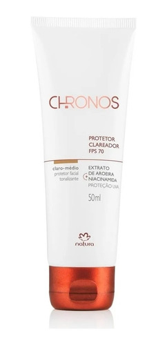 Natura Protetor Facial Clareador Chronos Fps 70 Claro/médio
