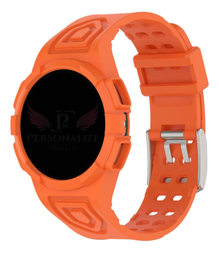 Personalice la pulsera Watch Shield para Samsung Watch 4 de 46 mm, color naranja