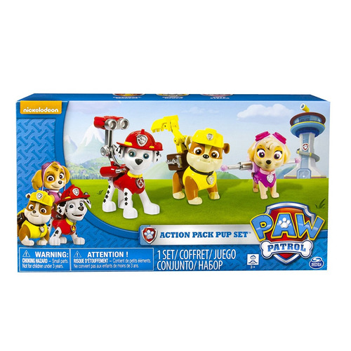 La Pata De La Patrulla Action Pack Cachorros, Pack De 3