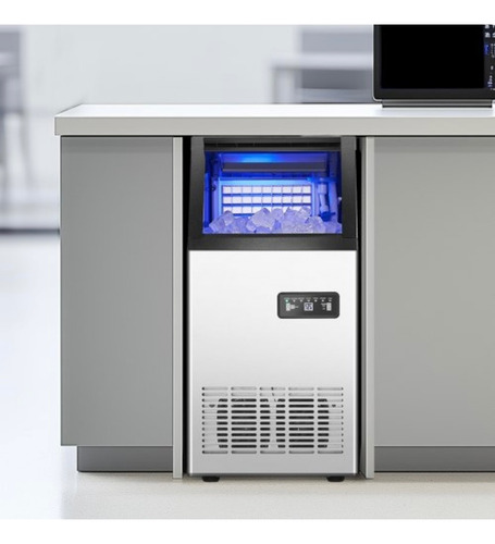 Máquina Para Hacer Hielo En Cubos 80lb/24h Plateado