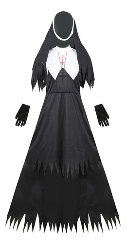 Xx Halloween Monja Cosplay Fiesta Vampiro Demonio Disfraz