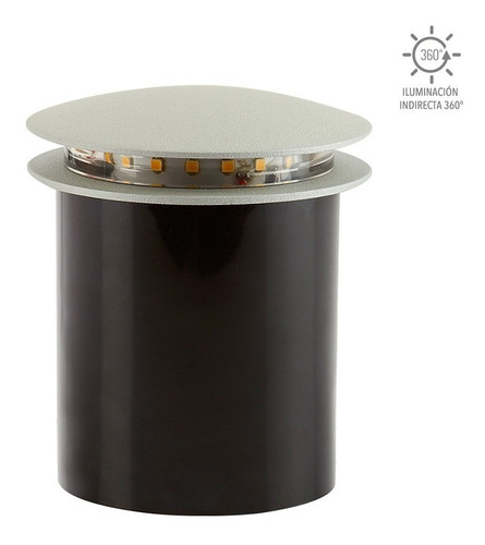 Imagen 5 de 7 de Lámpara Led Incrustar Piso, Exterior, Gris 1w Luz Cálida