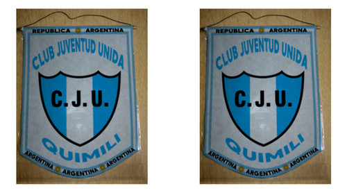 Banderin Mediano 27cm Juventud Unida De Quimili