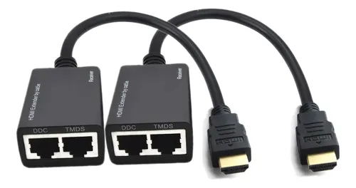 Extensor Hdmi Sartyee Sobre Cat5e/6, Ethernet Rj45 A Hdmi 2