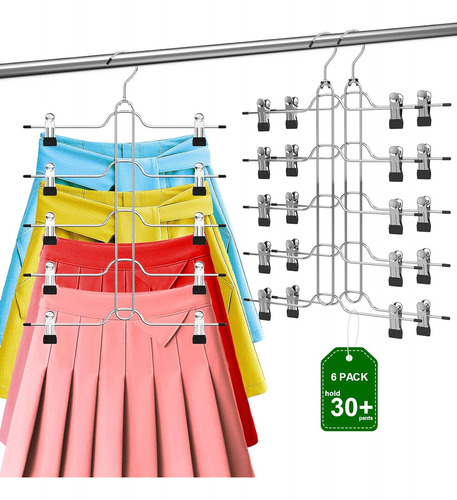 Perchas Pantalones Y Faldas Ahorro De Espacio Paquete D...