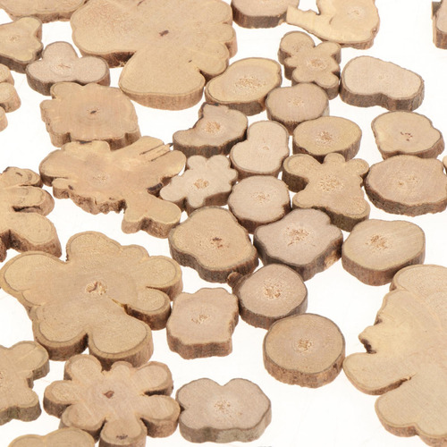 50 Piezas Artesanales Irregulares Piezas De Madera Sin