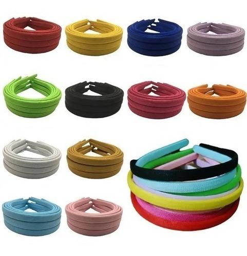 Imagen 1 de 3 de 16 Tiaras 1 Cm Forradas Colores A Elección