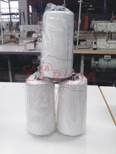 Hilo Poliester Para Overlock Texturizado Blanco X 3un (1 Kg)