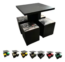 Comprar Conjunto Mesa Sala Jantar Cu002F 4 Cadeiras Puffs Pu002F Sacada
