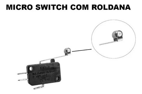 10pcs Chave Micro Switch Fim De Curso Haste 29mm Com Roldana