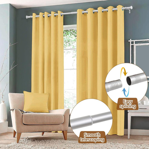 Lindo Cortinero Ajustable Sencillo 220 Cm Grande Expansible