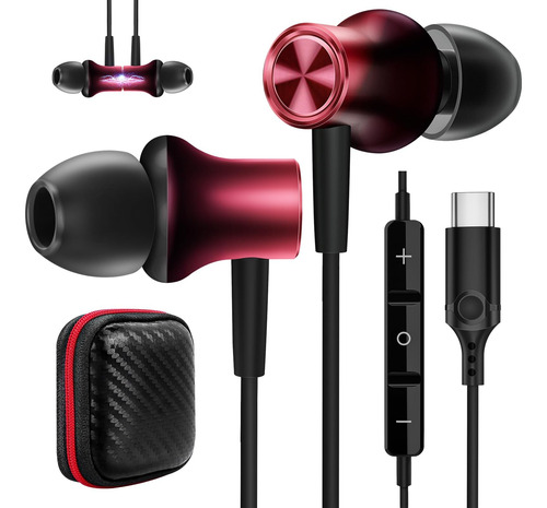 Cooya Auriculares Usb C Premium Negro