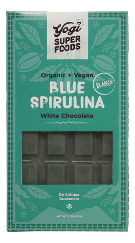 Yogi Super Foods Barra Vegana De Espirulina Azul Chocolate B