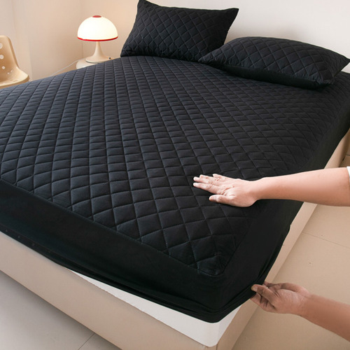 Funda De Colchón Tamaño Queen 100 % Impermeable De 200 X 150 Negro Matrimonial