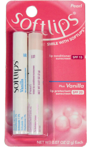 Softlips Pearl Spf 15 W/bonus Vanilla Spf 20