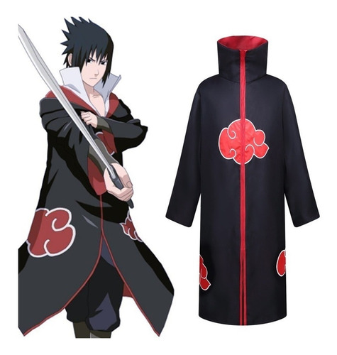 Naruto Akatsuki Cloak Anime Largo Bata De Halloween Cosplay