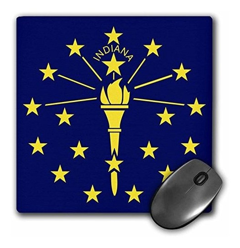 3drose State Flag Of Indiana Pd-us - Mouse Pad, 8 By 8  (mp_