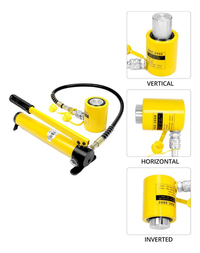 Qwork 20t Mini Cilindro Hidráulico Jack Porta Power Ram 2 D