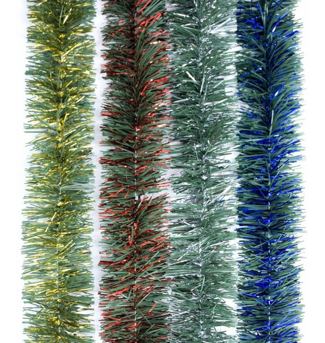 Guirnalda Navidad Verde Pino Metal 6cm X 2m - 5 Tiras #260-c