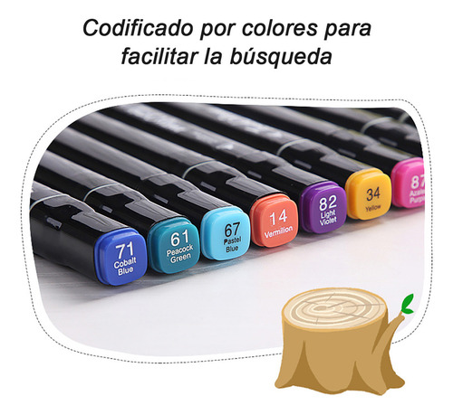 Marcadores Doble Punta Plumones Punta De Pincel 36 Colores A Base De Alcohol Marcadores Permanente
