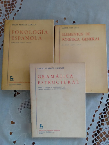 Lote X 3 Libros Gredos: Gramatica, Fonetica, Fonologia