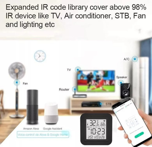 Control Remoto Wifi Smart, Mide To Y Humedad Nexxt-ozom-tuya