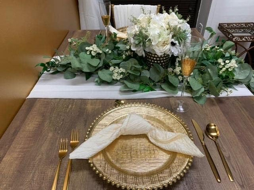 Juego De Platos Cocina Vidrio Beige 4 Pz 33 Cm 4769007