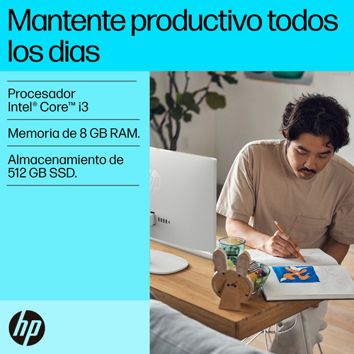Hp All In One 22-dg0000la Intel Core I3 8gb Ram 512gb Ssd Cashmere White