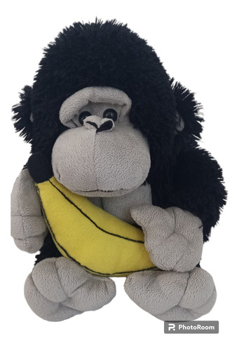 Gorila Mono  Con Banana De Peluche Juguete Mediano Usado 