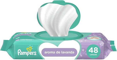 Pampers lenços umedecidos para bebês aroma de lavanda 48 unidades