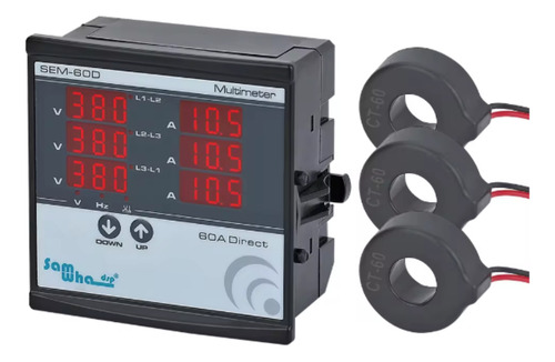 Samwha 60d Display Trifásico Corrente Freqüência E Sequencia